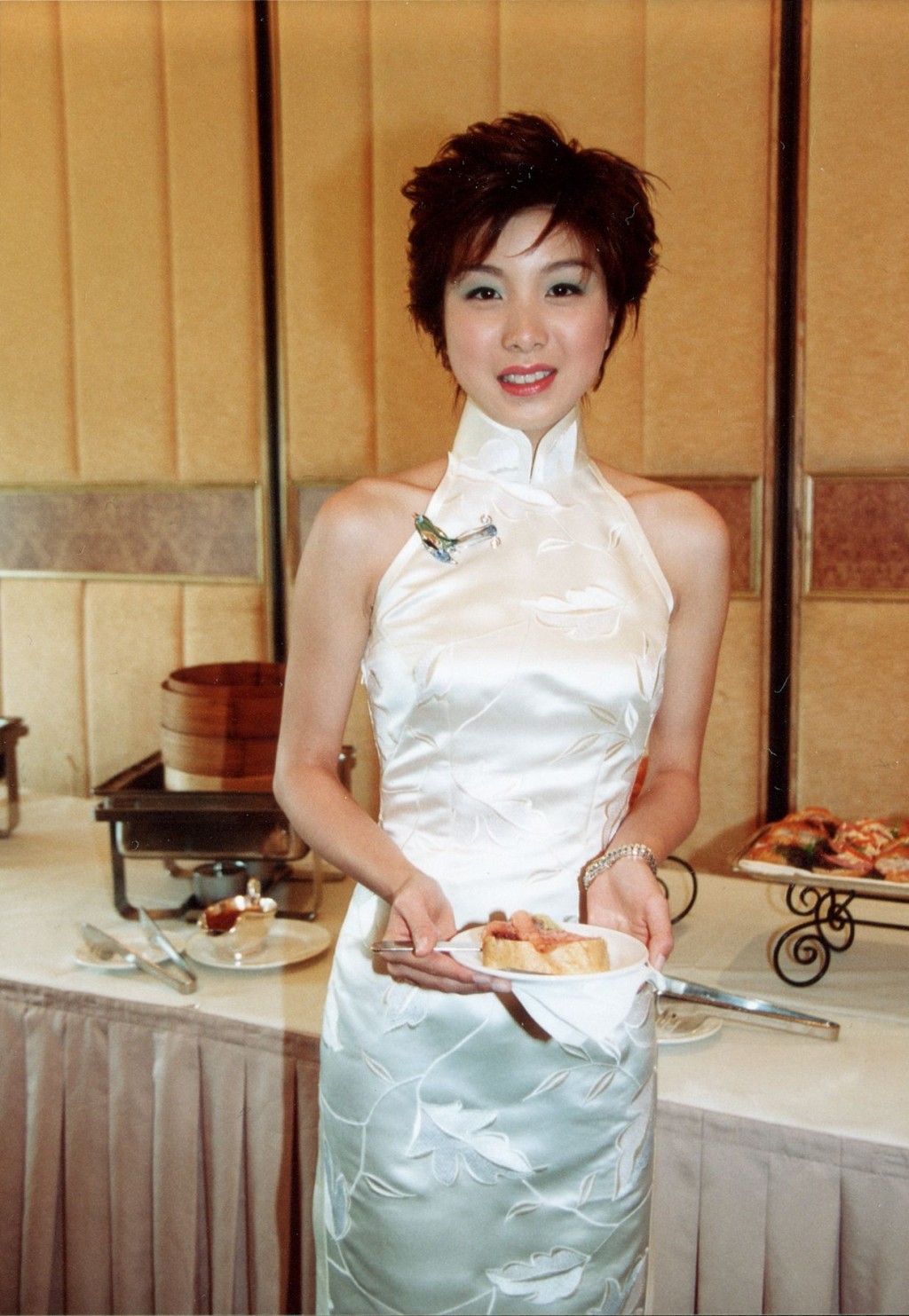 胡家惠於2002年參選香港小姐的情景。