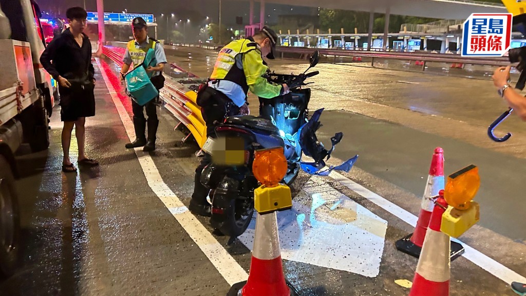 香港仔隧道電單車失控撞欄 30歲男騎士重傷昏迷送院