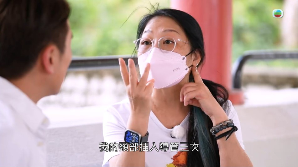 陳存正曾需要多次在頸部喉嚨位置插管。