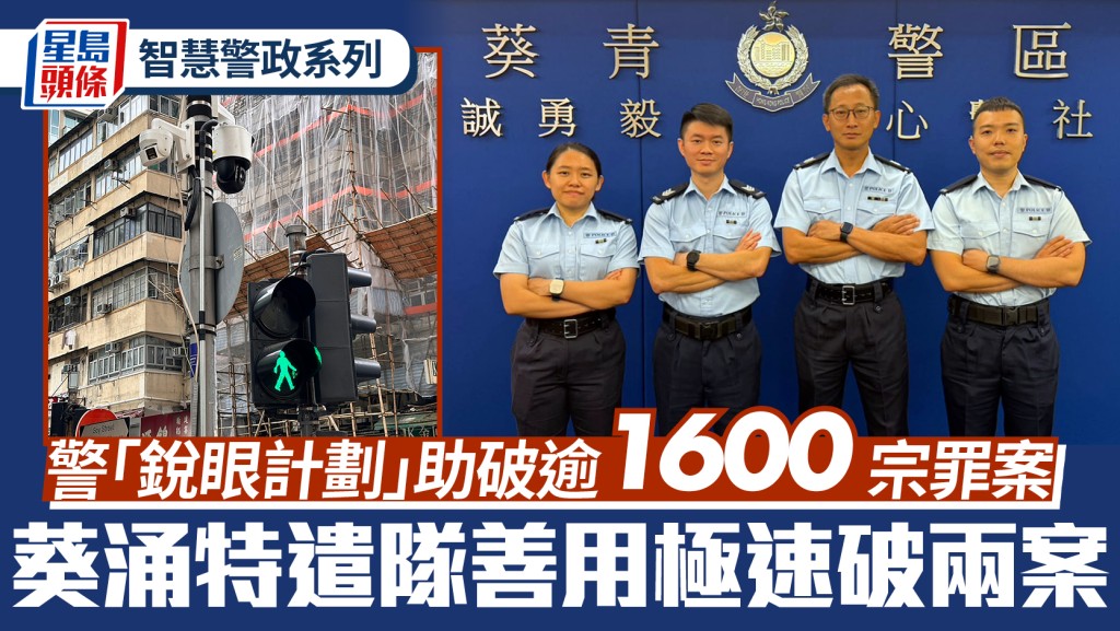 智慧警政「銳眼計劃」顯成效 閉路電視助警方迅速偵破葵涌連環盜竊案