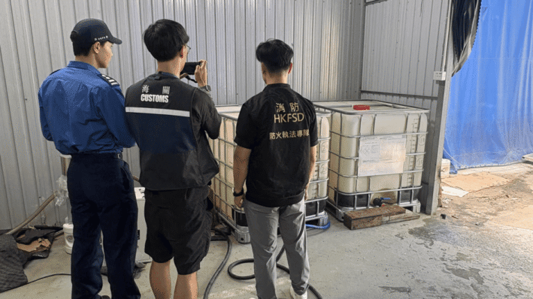 跨部門行動搗破元朗非法加油站 檢獲400公升未完稅汽油
