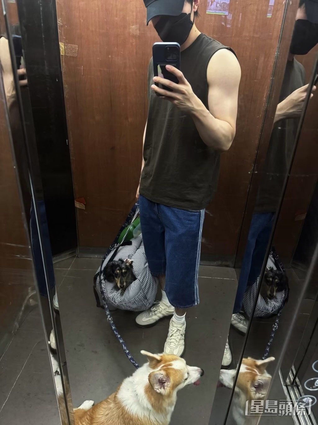 Ian 收工後透過社交媒體與愛犬及粉絲互動。