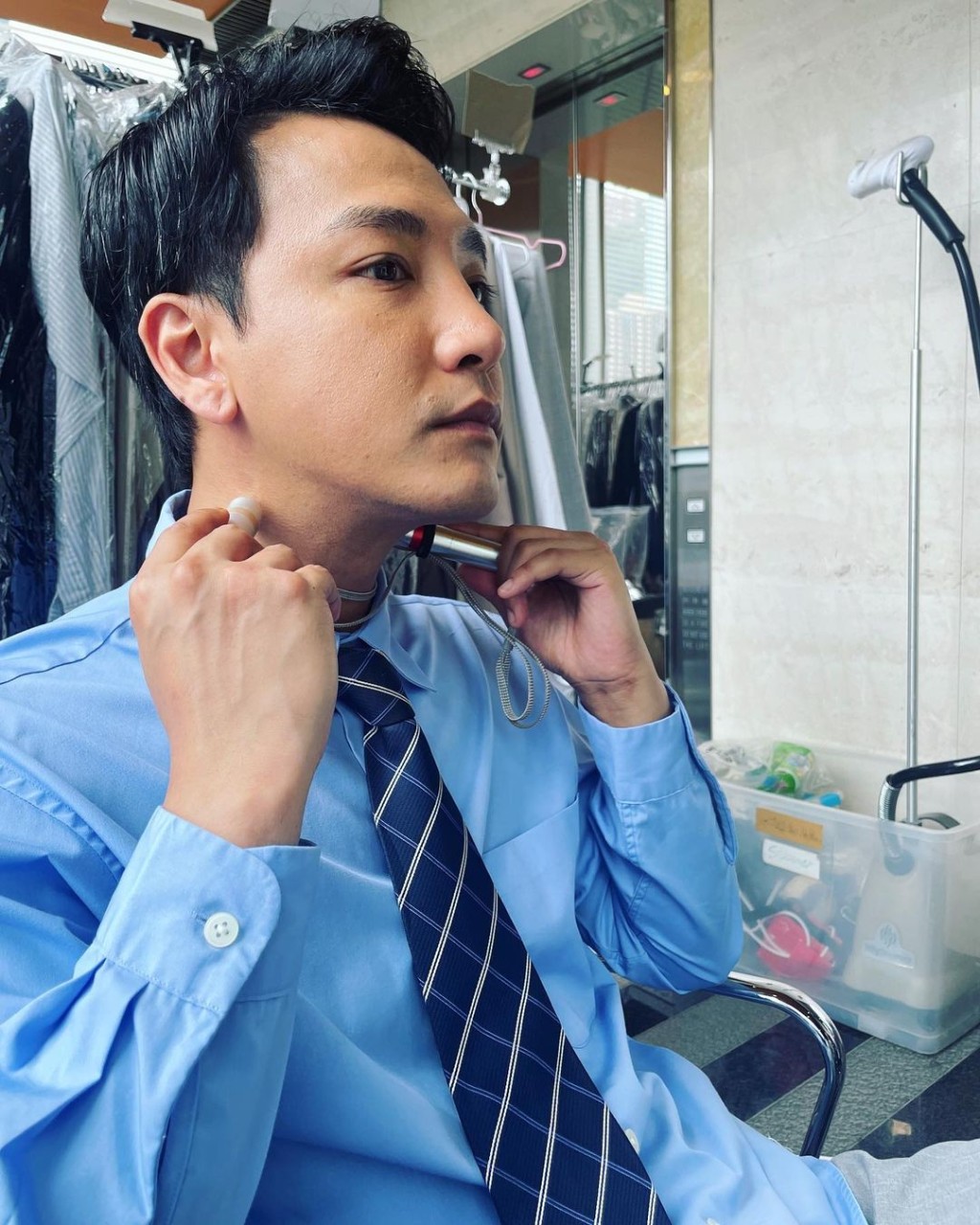 林耀聲開工拍攝時的工作記錄照。
