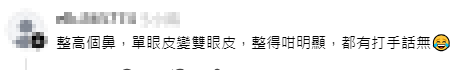 有網民將甄敏芳的昔日與現時樣貌作比較,提出「單眼皮變雙眼皮」及鼻樑變高等疑問。