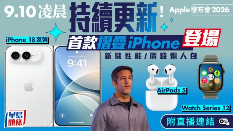 Apple 2026秋季發布會：iPhone Duo摺疊機與iPhone 18 Pro相機升級重點