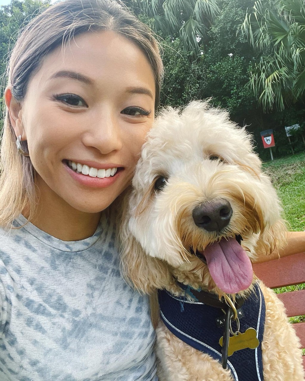 Candace與林德信同樣是愛狗之人。