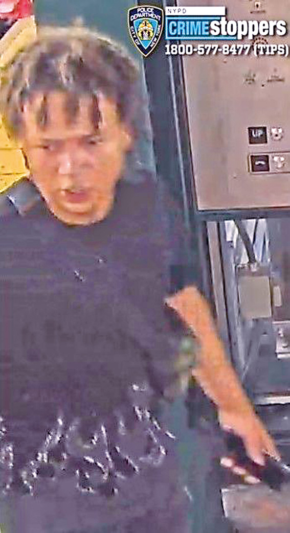圖為涉案男嫌。 NYPD
