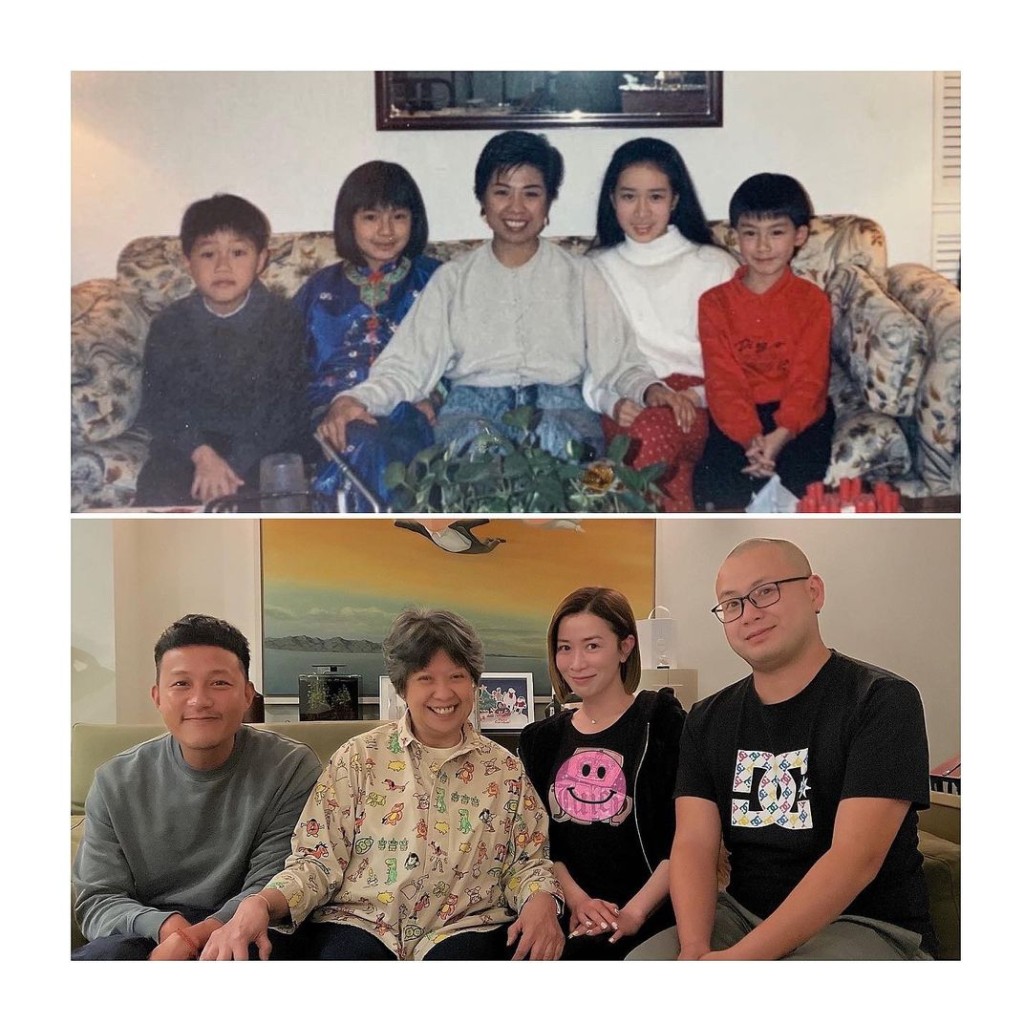 佘詩曼與麥子樂從小認識，她曾分享二人童年時期的合照。