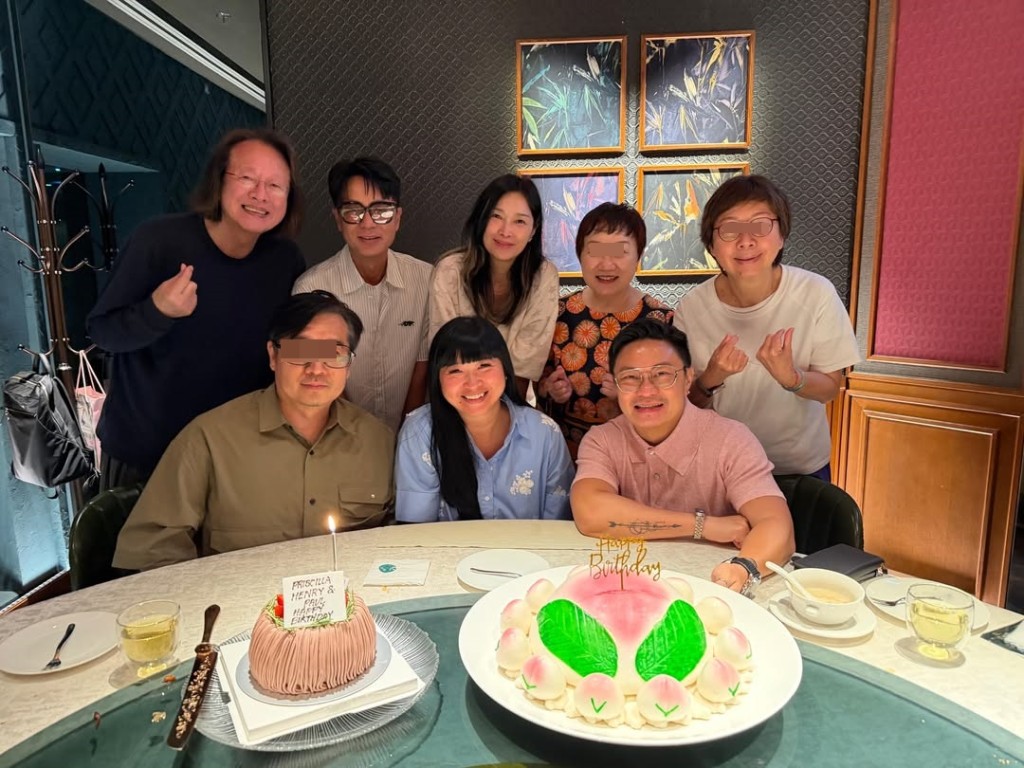 李克勤和盧淑儀早前與劉志華一同慶祝生日。