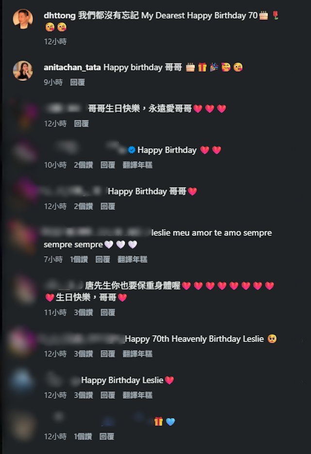 張國榮生前摯愛「唐唐」唐鶴德發文表達思念。
