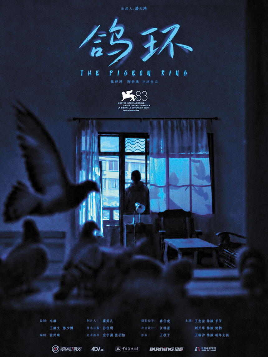 中國VR短片《鴿環》的海報。網上圖片
