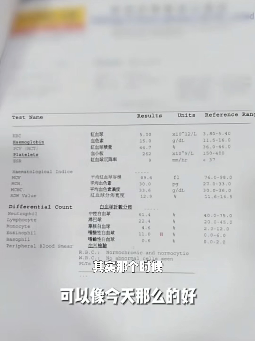 細細粒表示體重反彈後,身體狀態很好。