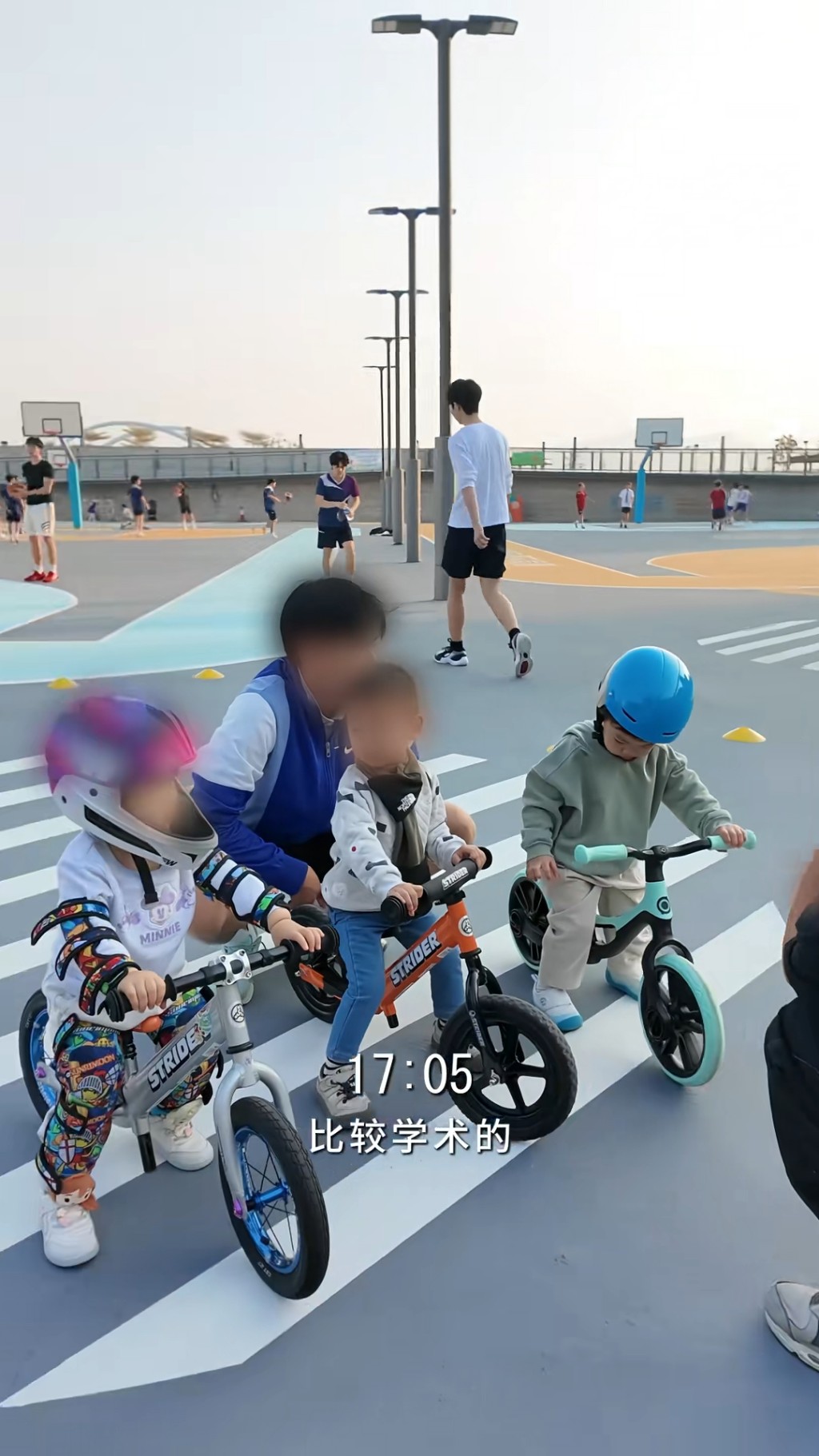 她支持兒子多做運動。
