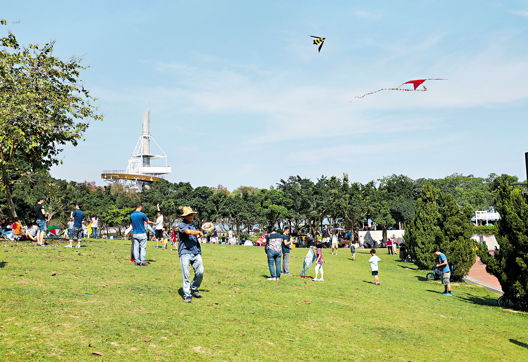 ■大埔海濱公園可以放風箏。