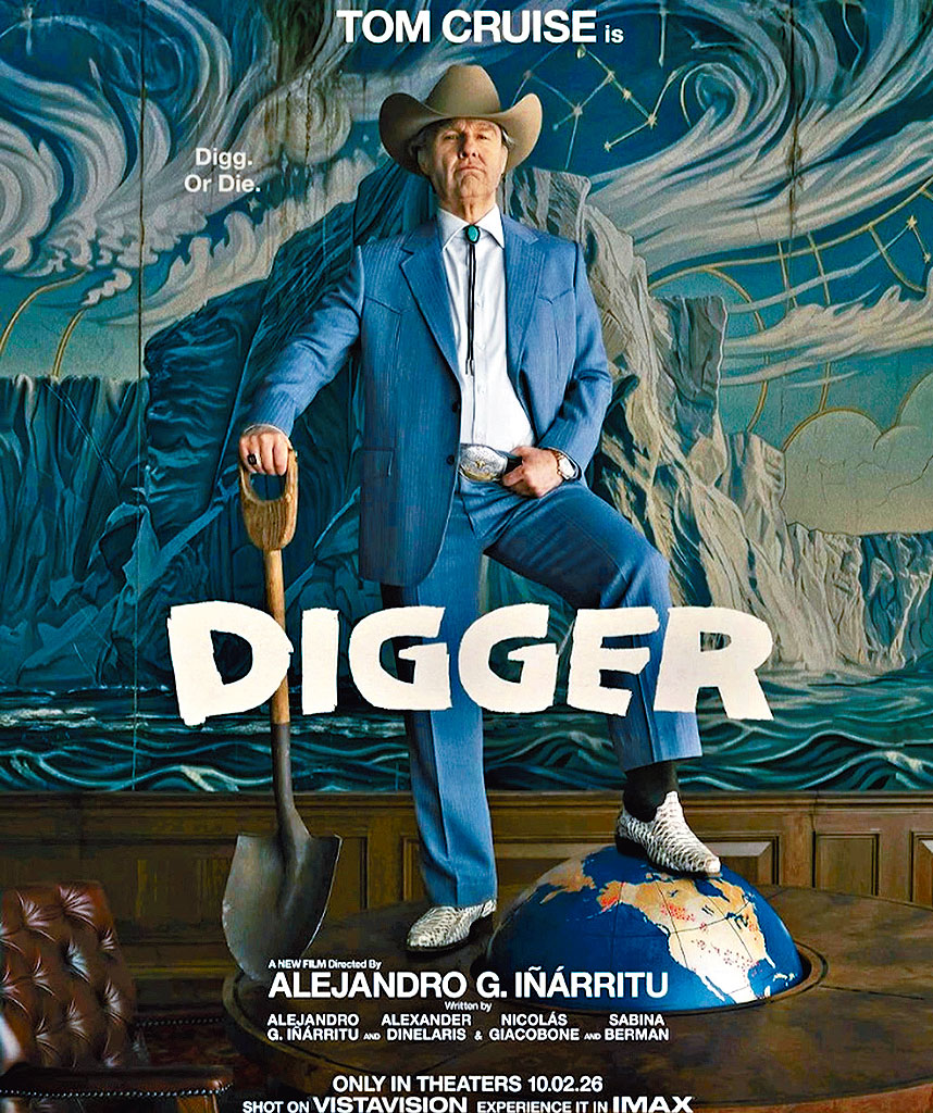 阿湯在新片《Digger》中扮演白髮肥胖南方大亨,觀眾看過預告片都大讚他入型入格。
