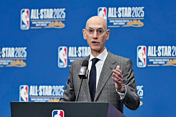 NBA總裁蕭華正積極推動聯盟擴軍，新軍最快在2028-29賽季亮相。美聯社