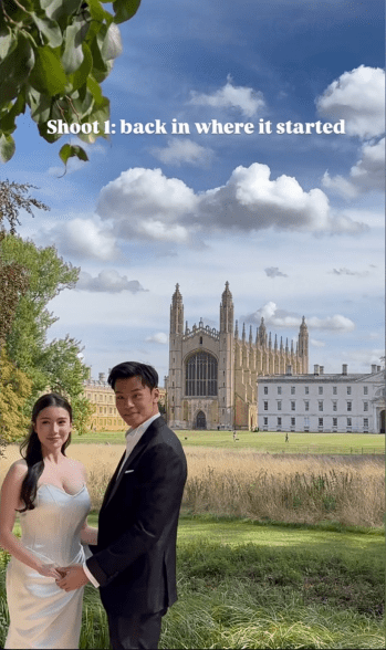 施宇琪高大健碩的未婚夫正面樣貌曝光，兩人外型匹配，郎才女貌。
