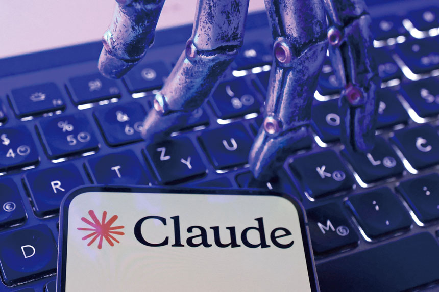 Anthropic最新數據顯示，截至今年8月，旗下聊天機械人Claude已「主導」公司內部26%的AI研究與開發工作。路透社資料圖片