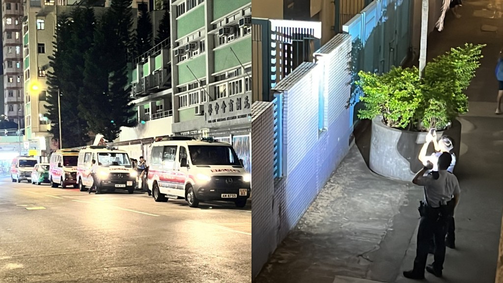 元朗女子遭鎅刀襲擊受傷 警方持電筒搜索鄰近校園追緝疑犯