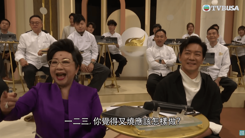 薛家燕穿上「味公主」戲服參與錄影。