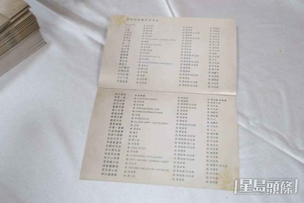 部份珍貴物品已隨年月泛黃。