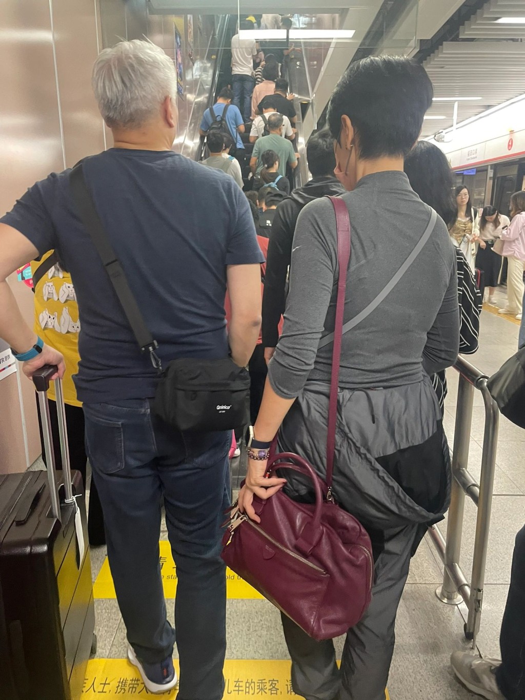 陳淽菁曾與丈夫北上時，被網民偶遇並拍下照片。