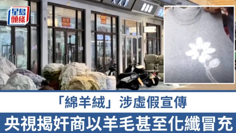 央視揭發市場亂象：標榜「100%綿羊絨」服飾實為羊毛或化纖