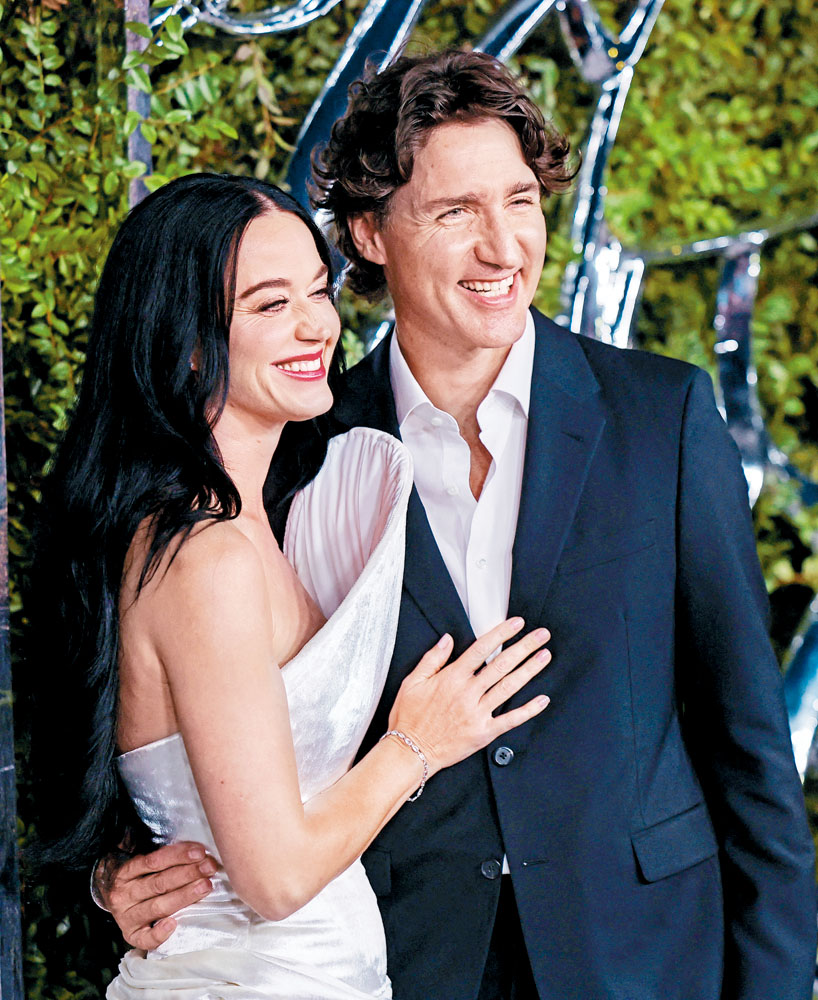■Katy Perry與加拿大前總理杜魯多拍拖出席盛會。路透社