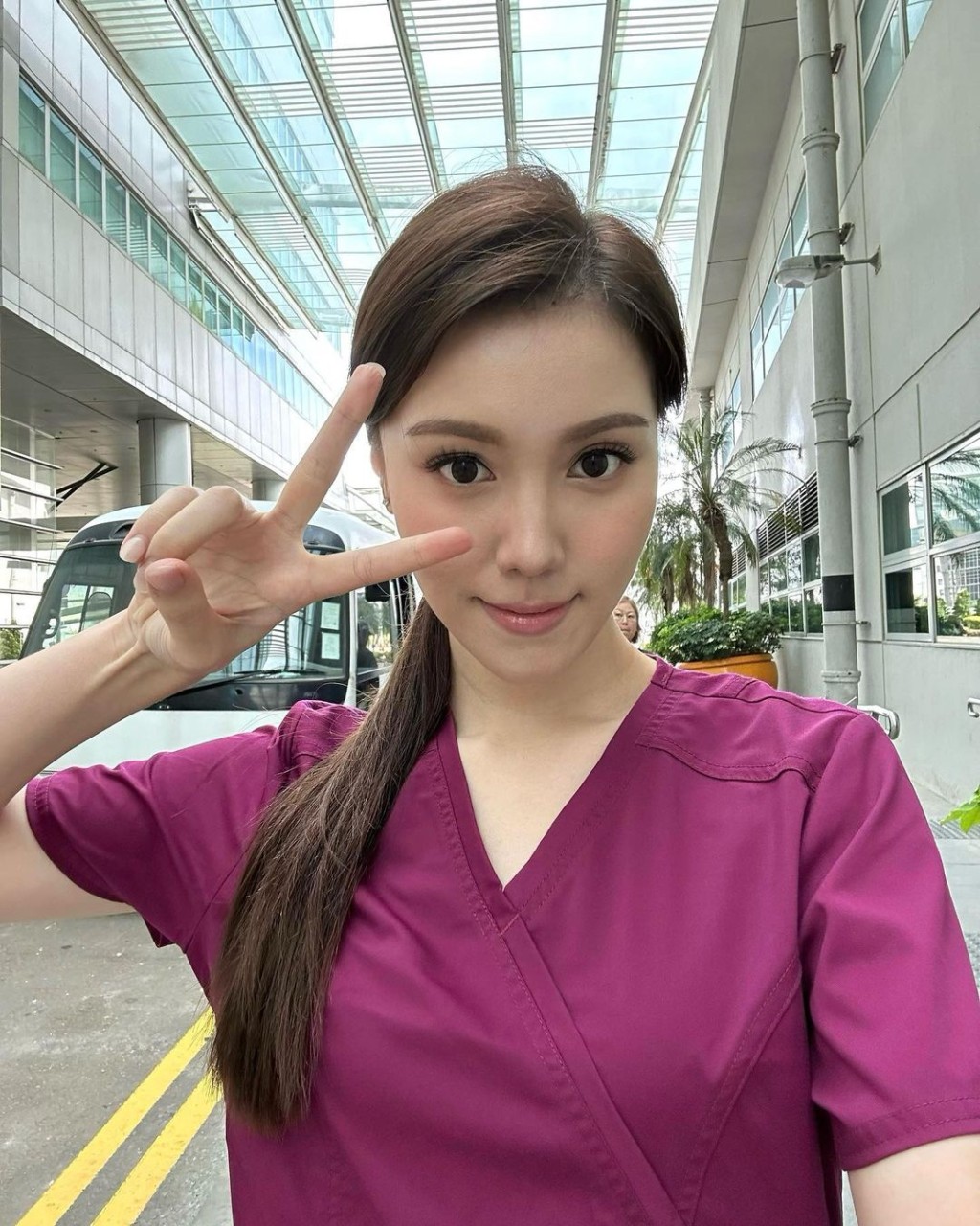 宋宛穎在節目《香港重案》中的法醫造型。