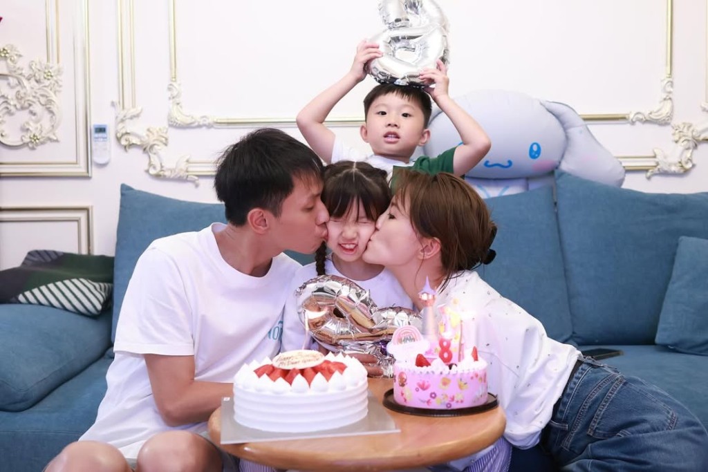 吳若希與丈夫育有一女一子。