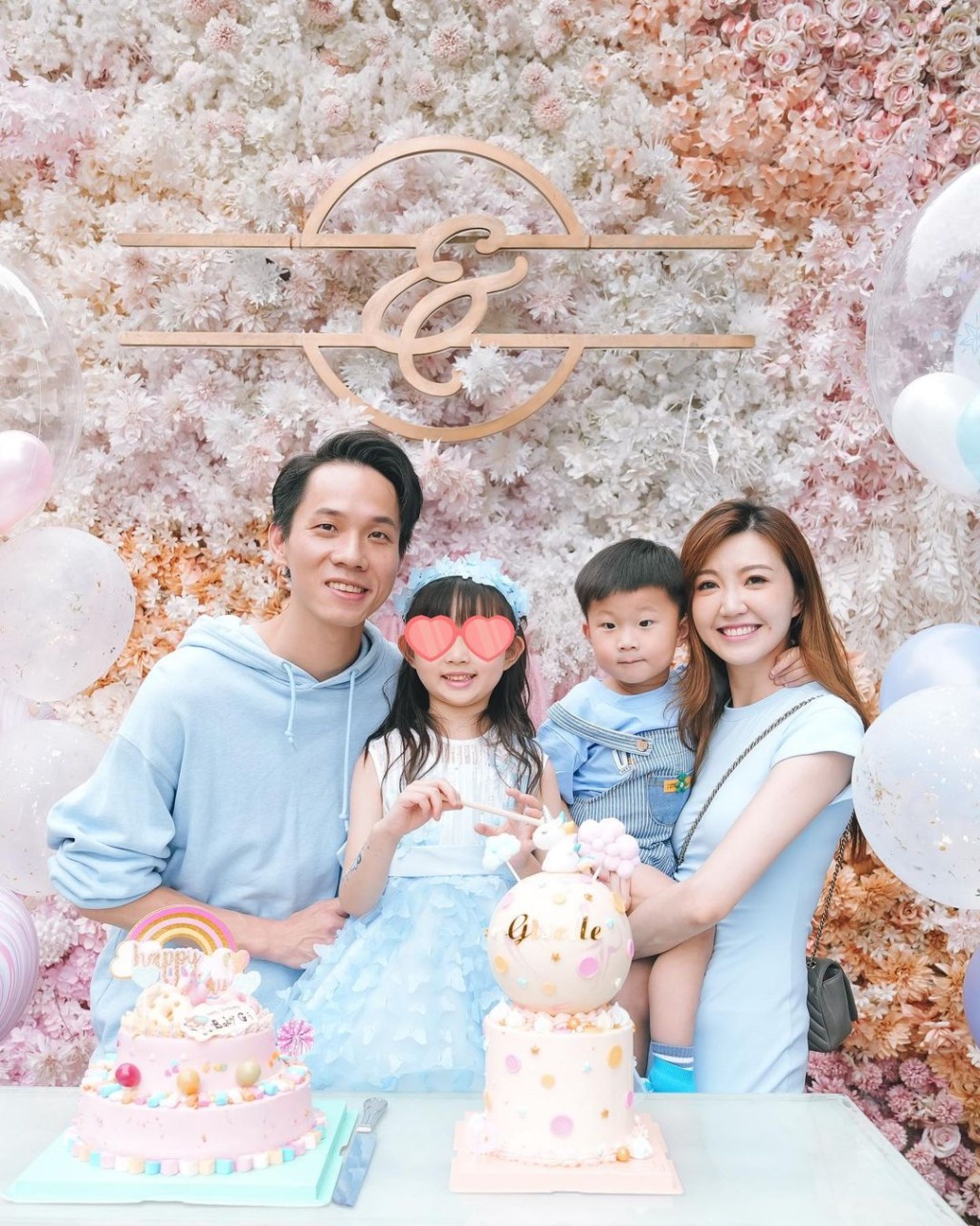 以往即使為女兒舉辦生日會,吳若希亦避免讓女兒樣貌曝光。