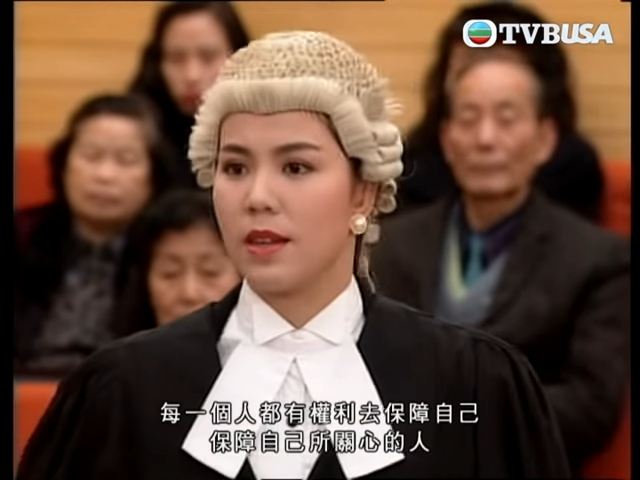劉美娟在經典劇集《壹號皇庭》中飾演大律師江承宙(Helen)。