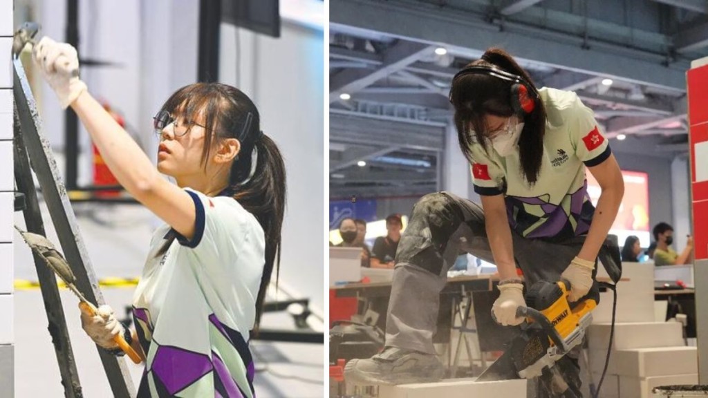 世界技能大賽香港唯一女選手 戴心怡鋪瓦技藝獲全場關注