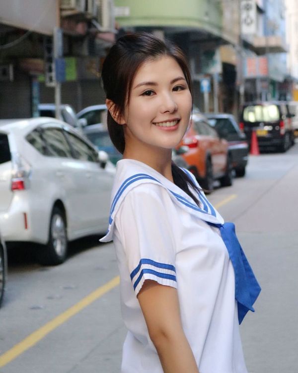 趙璧渝在《逆天奇案》中扮演警察並喬裝成學生妹。