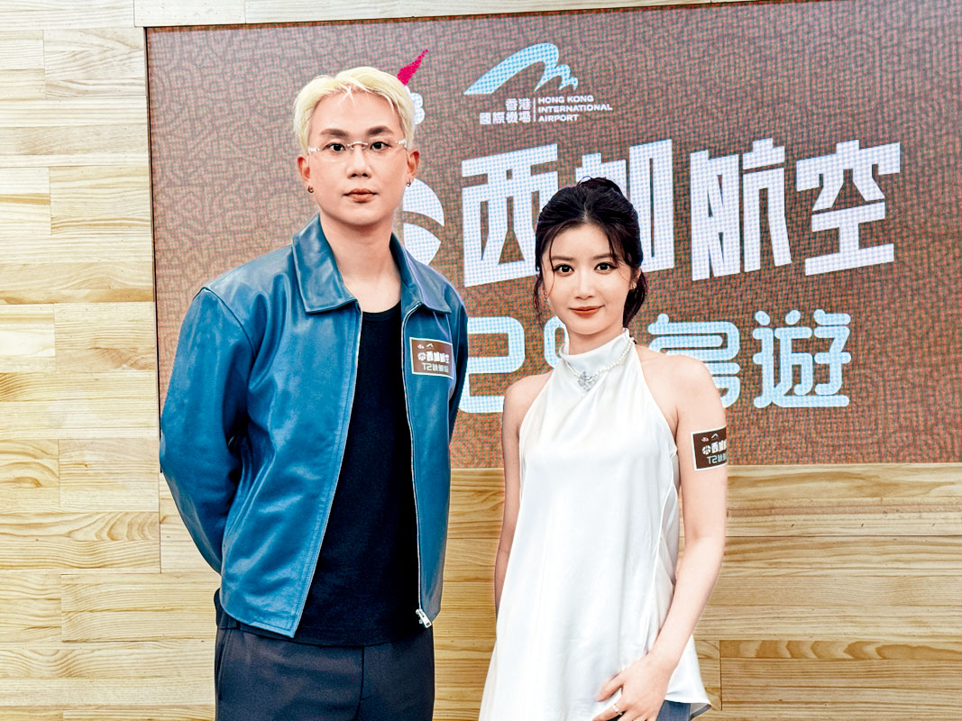 CY陳宗澤（左）昨日與陳苡臻出席活動。