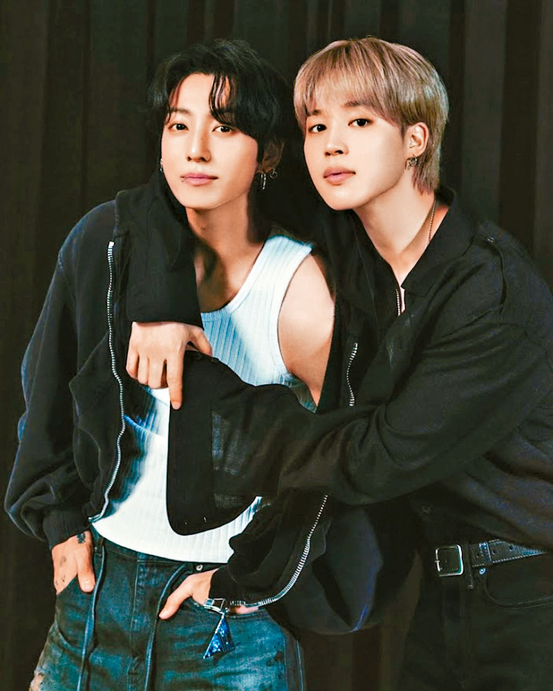 威脅V的狂迷估計是一名瘋狂迷戀Jimin(右)和Jungkook的Jikook CP粉。