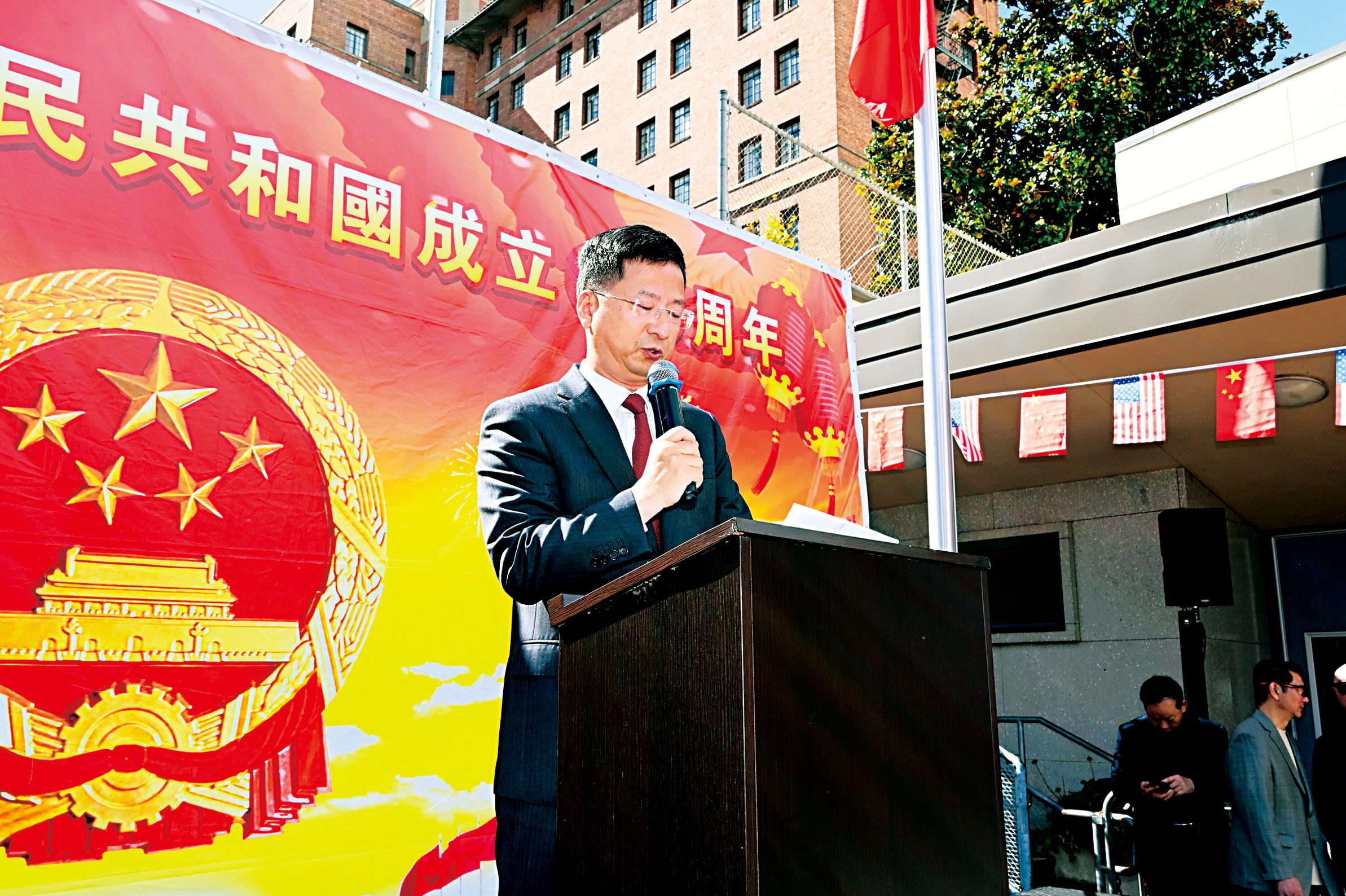張建敏總領事致辭。僑社記者馬紅兵攝