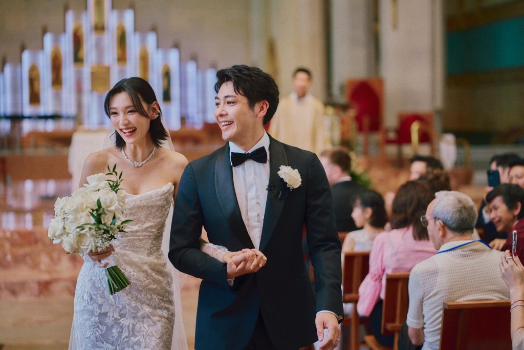 王丹妮與羅孝勇的婚禮合照。