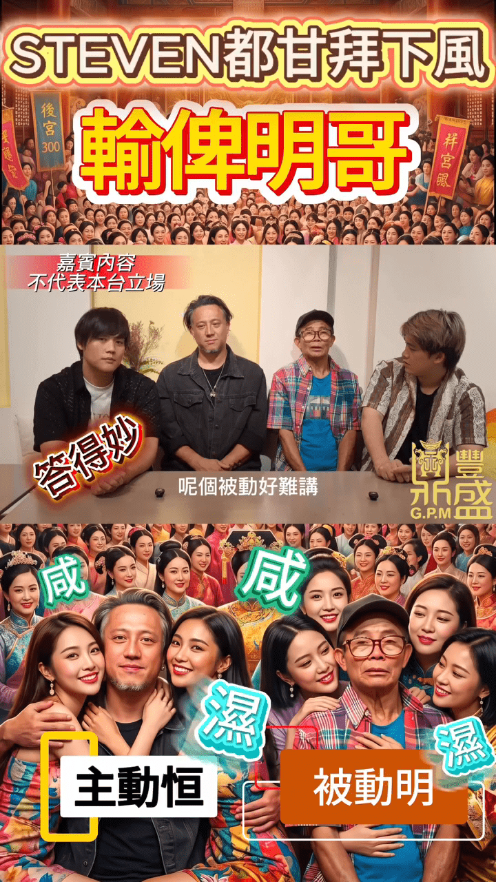 梅啟明以「被動」來形容自己的感情狀況,強調並非自己有多大本事。