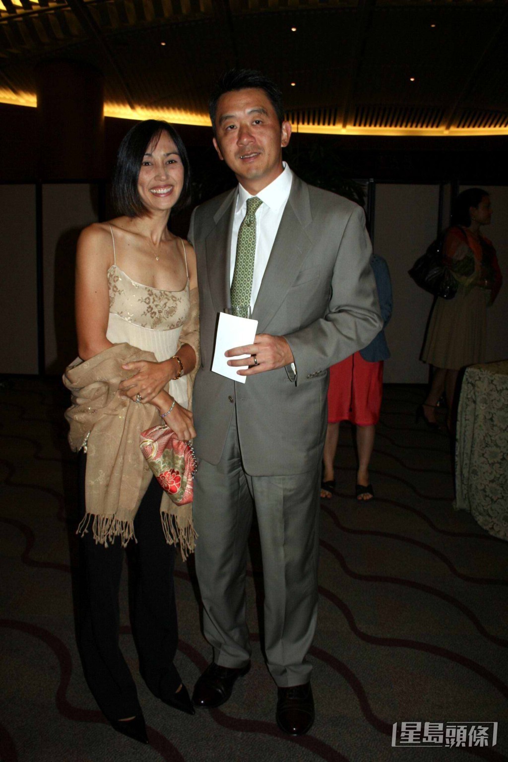柏安妮與丈夫的合照。