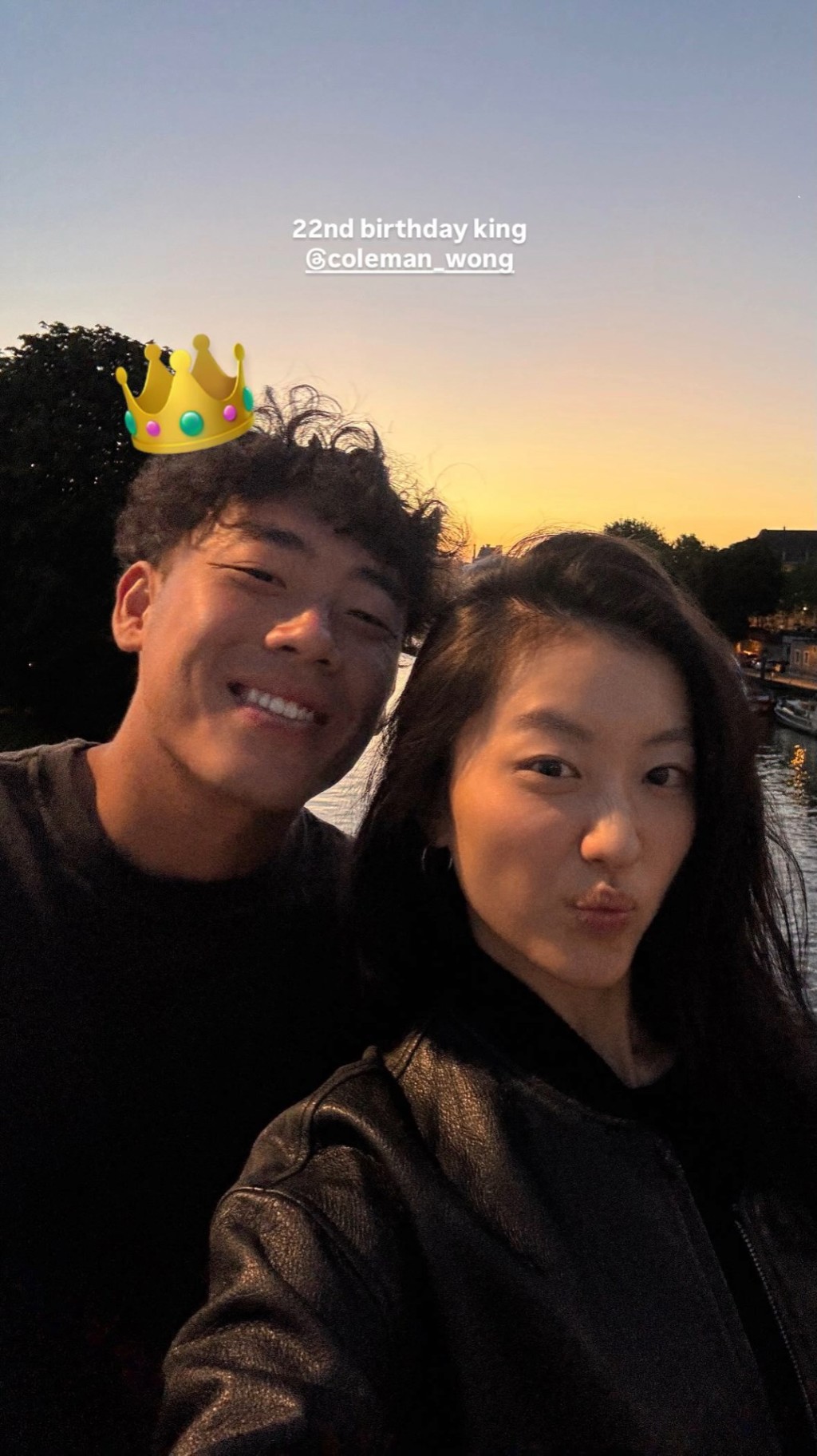陳康堤今年6月曾發文祝賀黃澤林22歲生日。