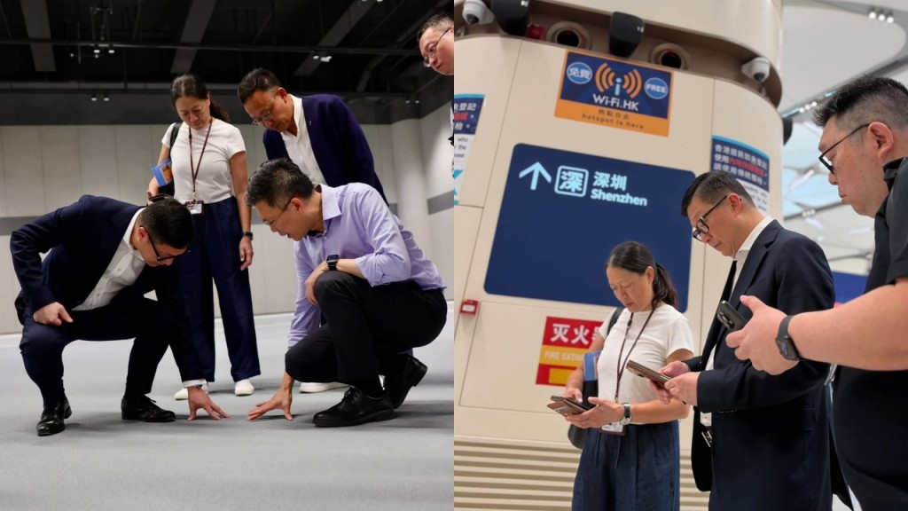 新皇崗口岸開通在即 鄧炳強視察工程進度 防滑物料已鋪設