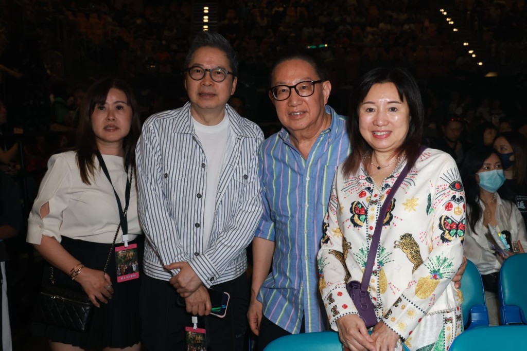 主辦人之一的張國林，聯同梅小青及劉家豪到場欣賞。