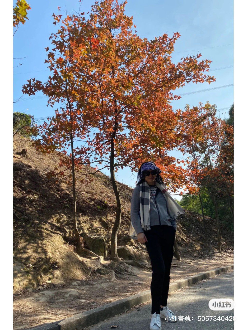 曾華倩多以黑色太陽眼鏡遮擋樣貌。