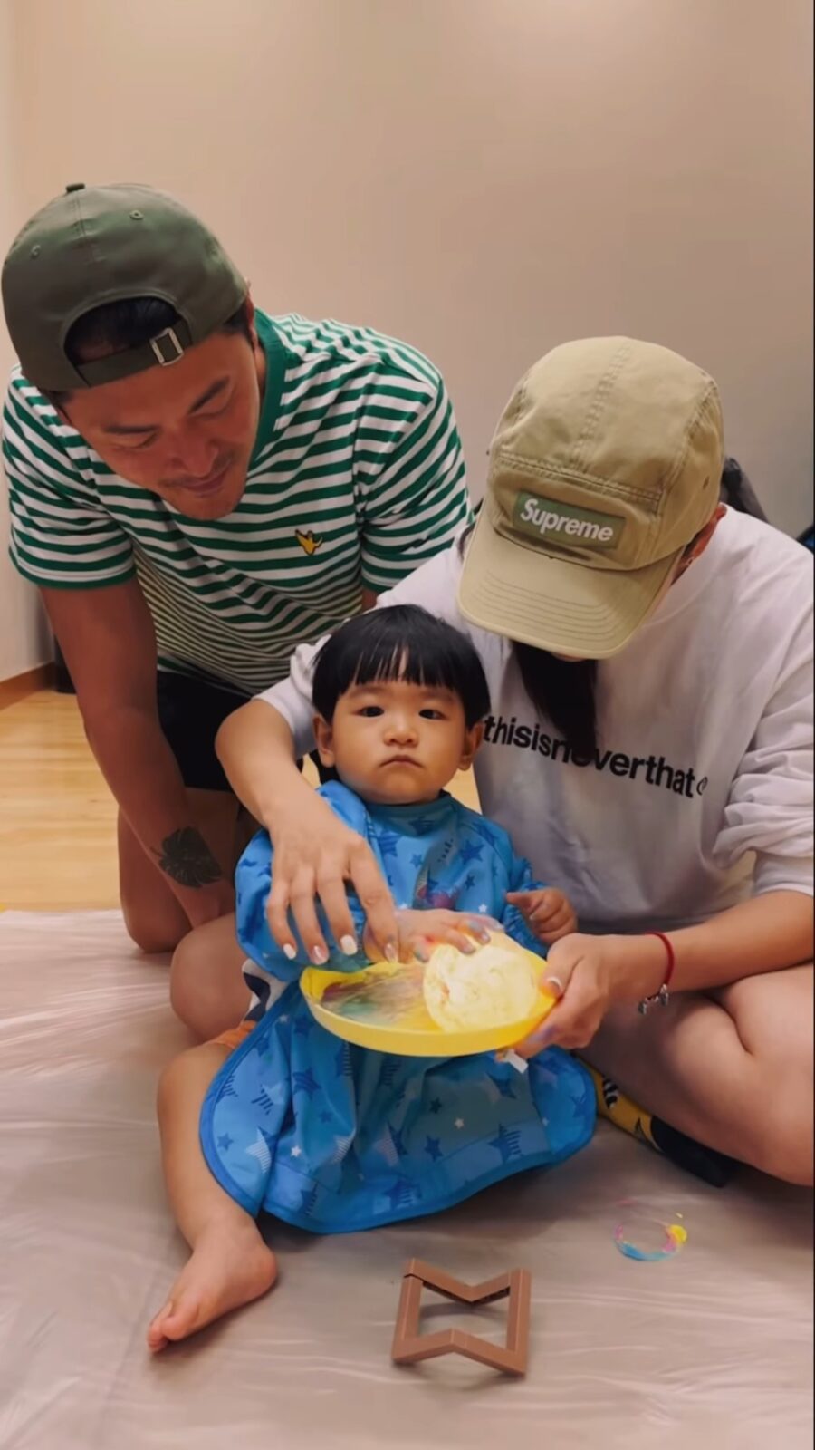 江若琳因照顧兒子而導致睡眠不足。