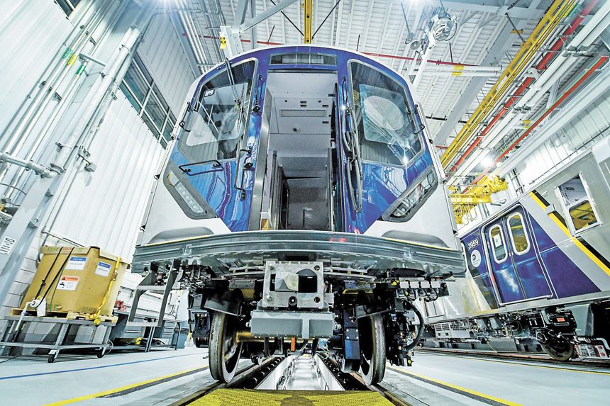 由川崎製造的R211地鐵車廂,因關稅大幅增加了成本。MTA Flickr圖片