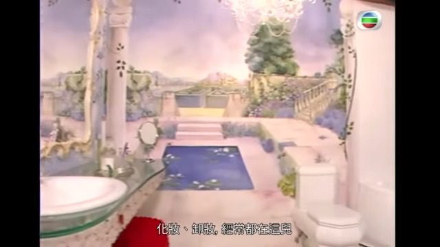 洗手間的裝潢顯得相當奢華。