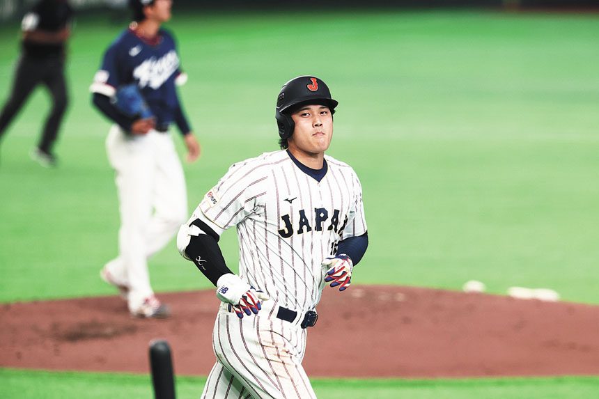 大谷翔平左膝、右手二頭肌傷勢恢復良好。中央社