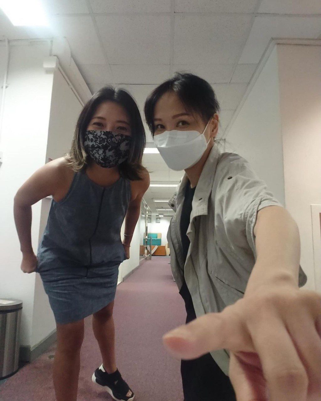 陳欣欣的身材也保持得很健碩。