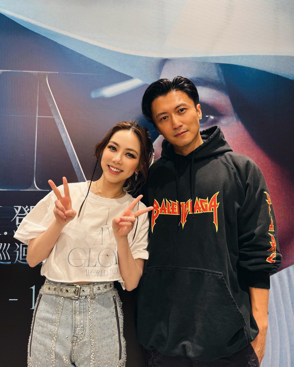 謝霆鋒也曾到澳門支持G.E.M.的演唱會。